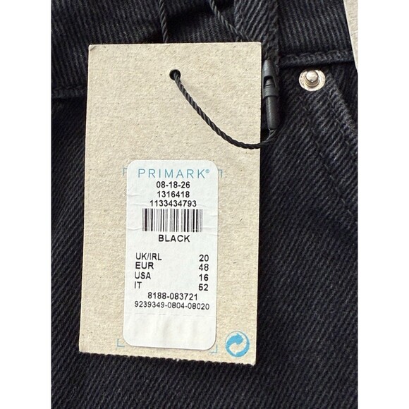 New Primark Dad Jeans US Size 16 High Waist Womens Black Denim NWT - Picture 6 of 10